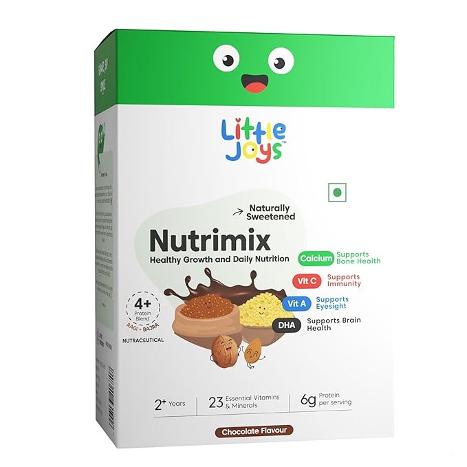 Little Joys Nutrimix Nutrition Powder 1kg | 2-6 Years | Zero Refined Sugar | Supports Healthy Growth & Boosts Immunity | With Ragi, Bajra, Almonds & Oats | Chocolate Flavour